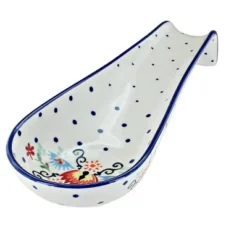 Blue Rose Polish Pottery P007 Manufaktura Large Spoon Rest -Blue Rose Pottery Store GUEST a81452be cafc 4267 8769 c0146fa99d81