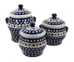 Blue Rose Polish Pottery 1300 Zaklady Canister Set 22 Blue Rose Polish Pottery 1300 Zaklady Canister Set -Blue Rose Pottery Store GUEST a83e6201 c7c4 44cd 82db cf724dc7f364