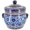 Blue Rose Polish Pottery Blue Art Small Canister -Blue Rose Pottery Store GUEST a85f8d0d b370 419f 9105 09805934f861