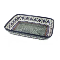 Blue Rose Polish Pottery 370 Zaklady Small Rectangular Baker -Blue Rose Pottery Store GUEST a8932ac9 59f0 4861 9b38 bf84e6918e5d