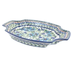 Blue Rose Polish Pottery 1208 Zaklady Large Serving Tray