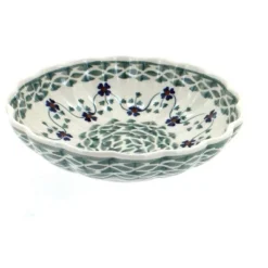 Blue Rose Polish Pottery M100 Manufaktura Scallop Bowl -Blue Rose Pottery Store GUEST a8a41423 ced4 4942 989b 2fed851d769f