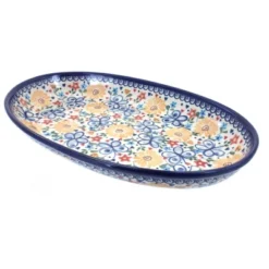 Blue Rose Polish Pottery 104 Vena Oval Platter -Blue Rose Pottery Store GUEST a9beda71 dee6 45a2 9cd4 d15075e437a6