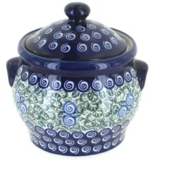 Blue Rose Polish Pottery 1098 Zaklady Medium Canister -Blue Rose Pottery Store GUEST a9c45bec 3ca5 44ae 9244 6c4d51d72b2f