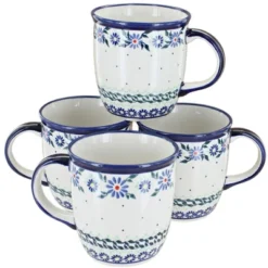Blue Rose Polish Pottery 1800 Zaklady 4PC Mug Set -Blue Rose Pottery Store GUEST aafc99f6 07f7 4b8e b743 0cbed7cc9719