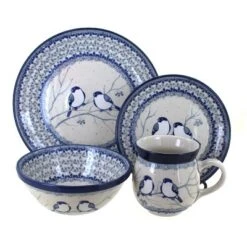 Blue Rose Polish Pottery Ceramika Artystyczna Dinnerware (4 PC) -Blue Rose Pottery Store GUEST ac50f410 60b3 4e3b 9ca0 feb83727dbd7