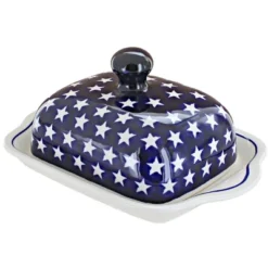 Blue Rose Polish Pottery 858 Zaklady Square Butter Dish 21 Blue Rose Polish Pottery 858 Zaklady Square Butter Dish -Blue Rose Pottery Store GUEST aca013b7 3dd6 4815 85a5 aef7faba282b