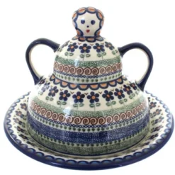 Blue Rose Polish Pottery 91 Vena Cheese Lady