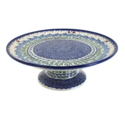 Blue Rose Polish Pottery 139 Vena Cake Plate -Blue Rose Pottery Store GUEST ae0dfe03 3bd9 4366 ae18 ca8162b53828
