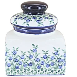Blue Rose Polish Pottery 2001 Zaklady Medium Square Container -Blue Rose Pottery Store GUEST ae4355ac 0b9a 45e6 a14a 2a6e88e06d5d