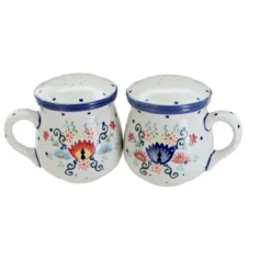 Blue Rose Polish Pottery S138 Manufaktura Salt & Pepper Shakers With Handles -Blue Rose Pottery Store GUEST af0664ab 0f6e 41dd 9f16 9c77dfe869e7