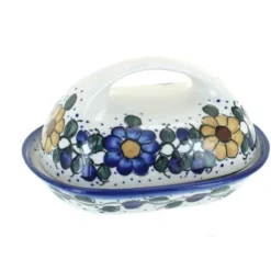 Blue Rose Polish Pottery 15A WR Unikat Butter Dish -Blue Rose Pottery Store GUEST af7831f0 d4f1 410f 980c cdd5d797a2a8