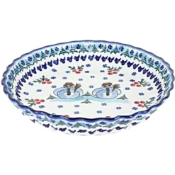 Blue Rose Polish Pottery 52D WR Unikat Pie Plate
