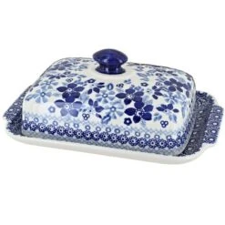 Blue Rose Polish Pottery M080 Manufaktura Large Butter Dish -Blue Rose Pottery Store GUEST b0b245d4 fbc0 4de6 9efe 2b9f0a3298ab