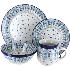 Blue Rose Polish Pottery Ceramika Artystyczna Dinnerware (4 PC) -Blue Rose Pottery Store GUEST b13a512b 1cbb 4101 acf4 48036dd9ac08 1