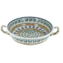 Blue Rose Polish Pottery C40 Ceramika Artystyczna Mini Casserole Dish With Handles -Blue Rose Pottery Store GUEST b14fba15 6bd4 4b25 be5a 83d0105fb375