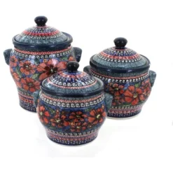 Blue Rose Polish Pottery 1300 Zaklady Canister Set 25 Blue Rose Polish Pottery 1300 Zaklady Canister Set -Blue Rose Pottery Store GUEST b2151ccb 5d86 40ea 9686 1989a0bbbd47