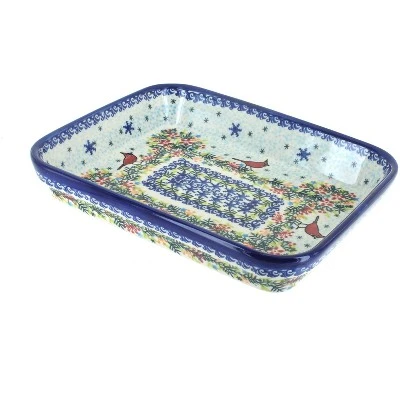 Blue Rose Polish Pottery 149 Vena Small Rectangular Baker 12 Blue Rose Polish Pottery 149 Vena Small Rectangular Baker - Image 10