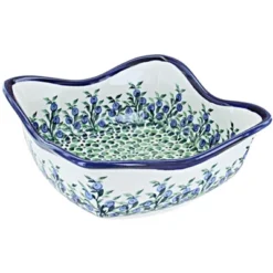 Blue Rose Polish Pottery 1932 Zaklady Large Square Scallop Bowl -Blue Rose Pottery Store GUEST b4097309 56c9 4f7f 842a e566bb08c4e1
