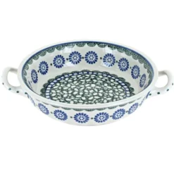 Blue Rose Polish Pottery C40 Ceramika Artystyczna Mini Casserole Dish With Handles -Blue Rose Pottery Store GUEST b42e901f bf19 46eb 8040 1f8fa0c1326d