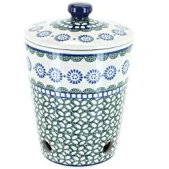 Blue Rose Polish Pottery F36 Ceramika Artystyczna Garlic Keeper -Blue Rose Pottery Store GUEST b49248fd 8935 4dfb 83ba d1050b58b0e4
