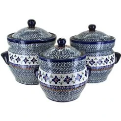 Blue Rose Polish Pottery 1120 Zaklady Large Canister Set 12 Blue Rose Polish Pottery 1120 Zaklady Large Canister Set -Blue Rose Pottery Store GUEST b49ede3b 7f4d 41ba 82e4 6ddebf887906