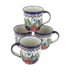 Blue Rose Polish Pottery 1800 Zaklady 4PC Mug Set -Blue Rose Pottery Store GUEST b55ee9ba c2ce 49eb 8478 d19ea4e08364