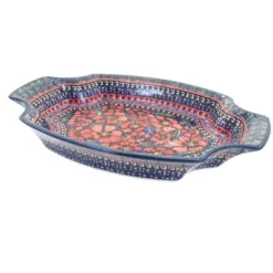 Blue Rose Polish Pottery 1208 Zaklady Large Serving Tray -Blue Rose Pottery Store GUEST b56736af 6c6c 43e8 8a7b 46c40bfdff86