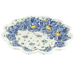 Blue Rose Polish Pottery 130 Vena Egg Plate -Blue Rose Pottery Store GUEST b6923c82 649b 4696 a541 085f64e34b6b