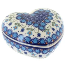 Blue Rose Polish Pottery 124 Vena Large Heart Box -Blue Rose Pottery Store GUEST b6b6edbe 033b 4f45 993f ce5748bb2f5e