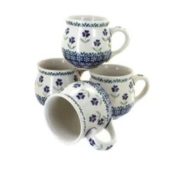 Blue Rose Polish Pottery K090-4 Manufaktura Bubble Mug Set -Blue Rose Pottery Store GUEST b6e1ea38 fe62 40ed 9808 98a714ae58f7
