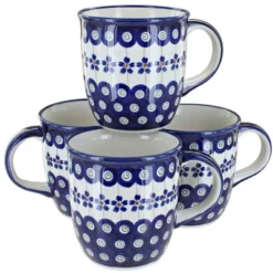 Blue Rose Polish Pottery 1800 Zaklady 4PC Mug Set -Blue Rose Pottery Store GUEST b6effe90 1cb0 4266 9e5b 6ba60f9cfe9c
