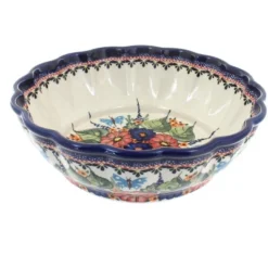 Blue Rose Polish Pottery 1279 Zaklady Large Scallop Bowl -Blue Rose Pottery Store GUEST b782499e 2b91 4e7f 99ea f4312450a3c7