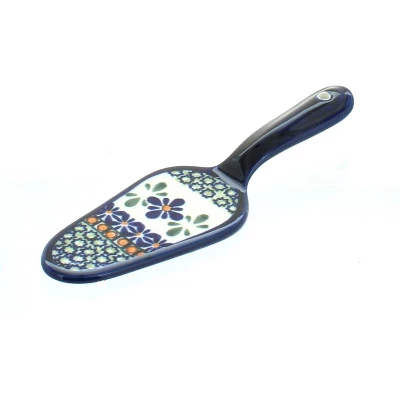 Blue Rose Polish Pottery 1206 Zaklady Cake Server 8 Blue Rose Polish Pottery 1206 Zaklady Cake Server - Image 6