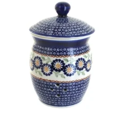 Blue Rose Polish Pottery P078 Manufaktura Garlic Keeper -Blue Rose Pottery Store GUEST b98b83d9 f2f0 49c7 860e 90d19f0ee377