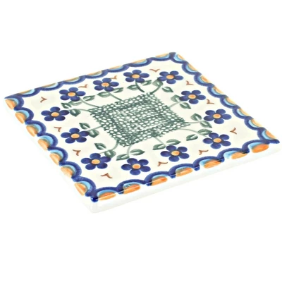 Blue Rose Polish Pottery 282 Vena Tile 5 Blue Rose Polish Pottery 282 Vena Tile - Image 3