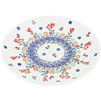 Blue Rose Polish Pottery Vena Dessert Plate 10 Blue Rose Polish Pottery Vena Dessert Plate - Image 9