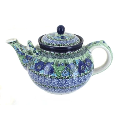 Blue Rose Polish Pottery 444 Ceramika Artystyczna Large Teapot 15 Blue Rose Polish Pottery 444 Ceramika Artystyczna Large Teapot - Image 13