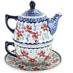 Blue Rose Polish Pottery C027 Manufaktura Tea For One -Blue Rose Pottery Store GUEST bce0b0e2 1447 43c6 8e35 405db09b5a49