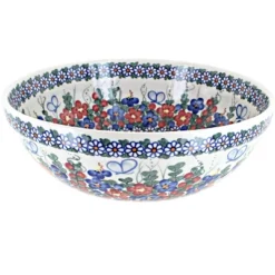 Blue Rose Polish Pottery 77 Vena Medium Serving Bowl -Blue Rose Pottery Store GUEST bd0e6199 c7f3 4370 82f3 2375c82c9272