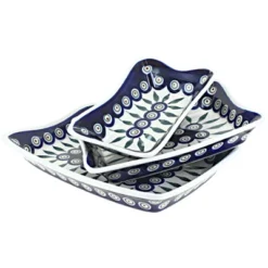 Blue Rose Polish Pottery 1930 Zaklady 3 Piece Serving Dish Set -Blue Rose Pottery Store GUEST bd4b65eb 82e8 431e b80e 297a038776fd