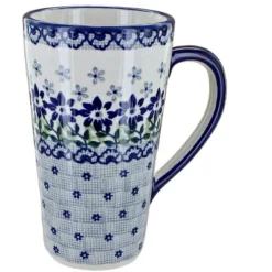 Blue Rose Polish Pottery K083 Manufaktura Large Coffee Mug -Blue Rose Pottery Store GUEST bda1972a c7ea 409b b2ea ab8a1535d24b
