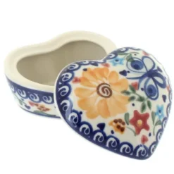 Blue Rose Polish Pottery 125 Vena Small Heart Box -Blue Rose Pottery Store GUEST be6b8521 c859 4ca9 8d75 d06abccd498a