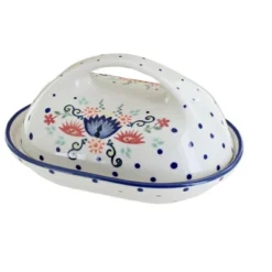 Blue Rose Polish Pottery M077 Manufaktura Butter Dish -Blue Rose Pottery Store GUEST be6f7214 1c95 49d8 ba1e ae39c1cd15f3