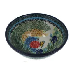 Blue Rose Polish Pottery 57 Ceramika Artystyczna Small Serving Bowl