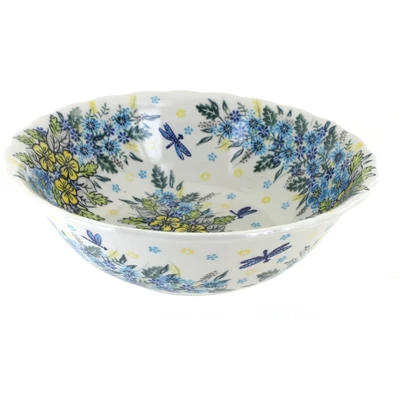 Blue Rose Polish Pottery 204 Vena Large Serving Bowl 3 Blue Rose Polish Pottery 204 Vena Large Serving Bowl