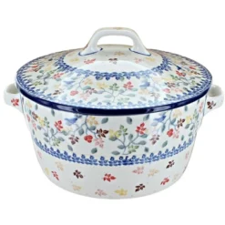 Blue Rose Polish Pottery 278 Ceramika Artystyczna Covered Round Baker -Blue Rose Pottery Store GUEST bf83d2bd 55e4 4133 9b27 2ebb574de85b