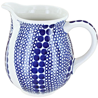 Blue Rose Polish Pottery 951 Zaklady Small Pitcher 11 Blue Rose Polish Pottery 951 Zaklady Small Pitcher - Image 9
