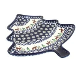 Blue Rose Polish Pottery 1759 Zaklady Christmas Tree Plate -Blue Rose Pottery Store GUEST c020e894 1e4f 4805 af02 cd63a43e06e6