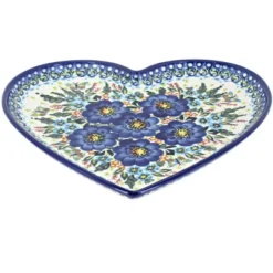 Blue Rose Polish Pottery 393 Vena Large Heart Plate -Blue Rose Pottery Store GUEST c0ea0bd3 2566 4f5f 95b6 47e35f055a18